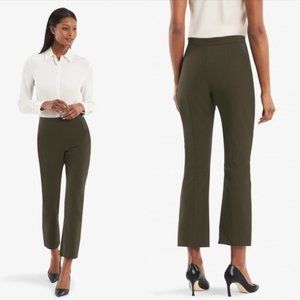 MM Lafleur The Oshima Pant Powerstretch Size 6 Dark Olive Cropped Stretch Slim